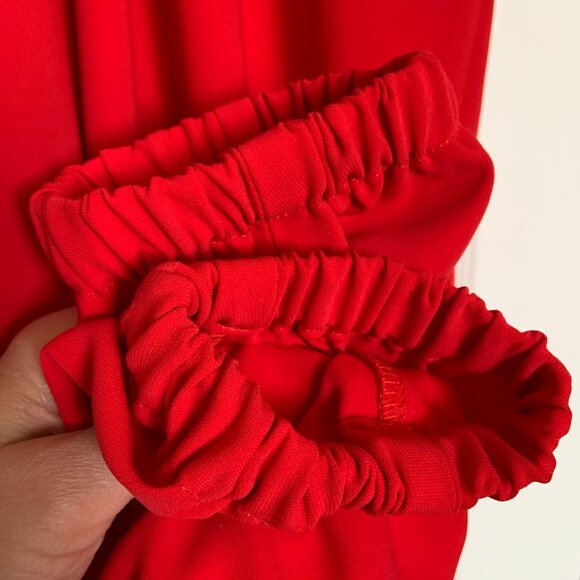 Amanda Uprichard Madison Jumpsuit Red Spaghetti Strap Romper Pantsuit Size P - Picture 12 of 16